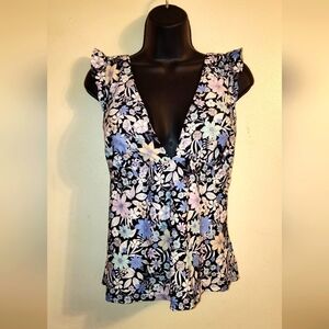 Freshwater Tankini Floral with Ruffled Straps XXL NWOT